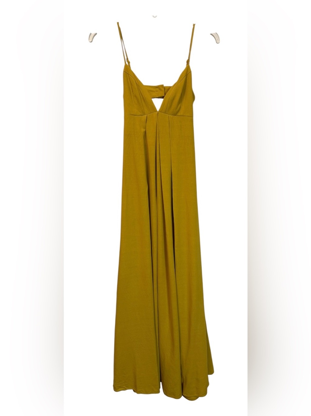 Asos Mustard Yellow Spaghetti Strap Maxi Dress